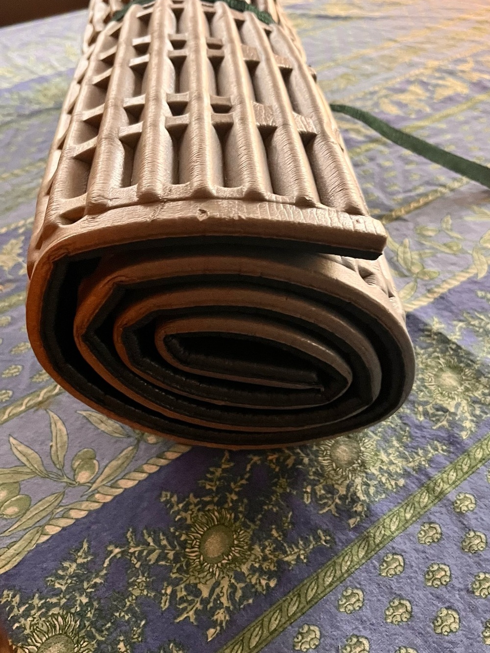 Half size ridge rest style foam camping bed roll
